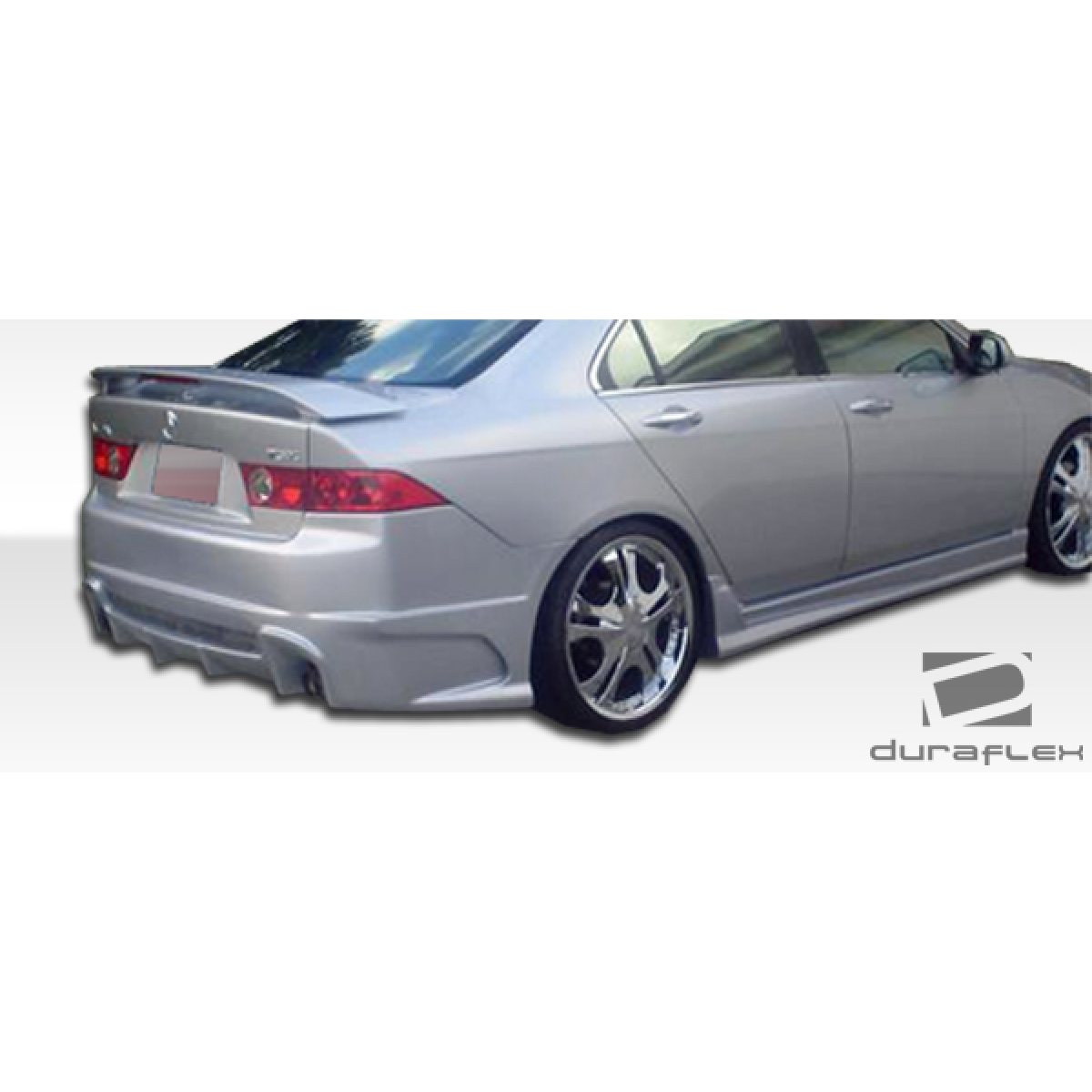 Modify your Acura TSX 2004 with our Exterior/Side Skirts - The part is viewed from a rear angle