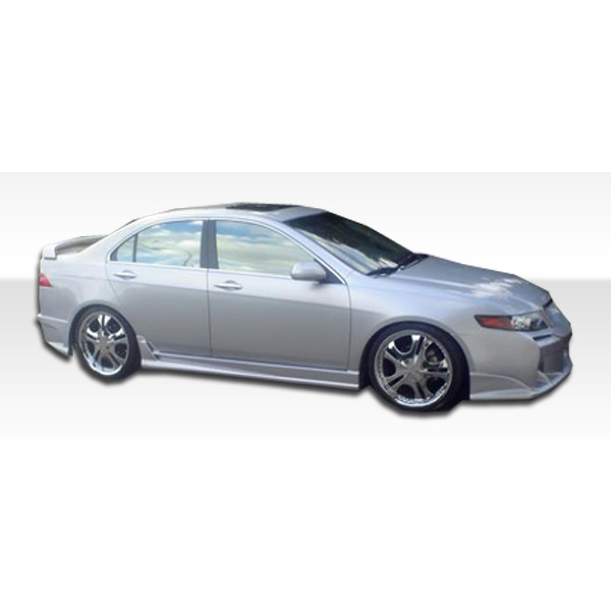 Modify your Acura TSX 2004 with our Exterior/Side Skirts - Vehicle shown at a three quarter angle