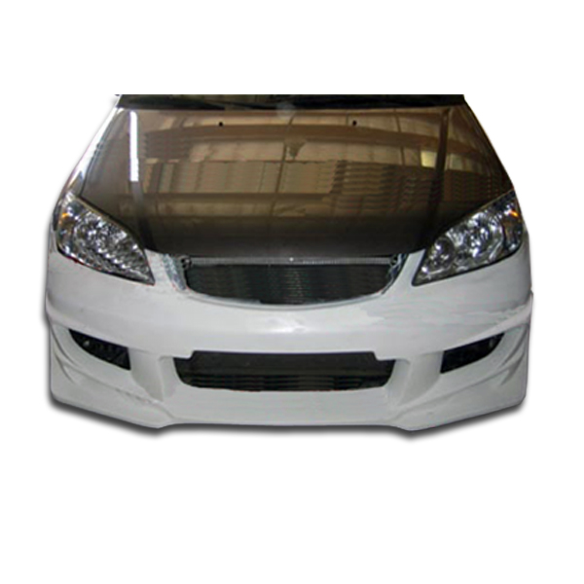 Modify your Honda Civic 2004 with our Exterior/Front Bumpers or Lips - Front view of a vehicle bumper part