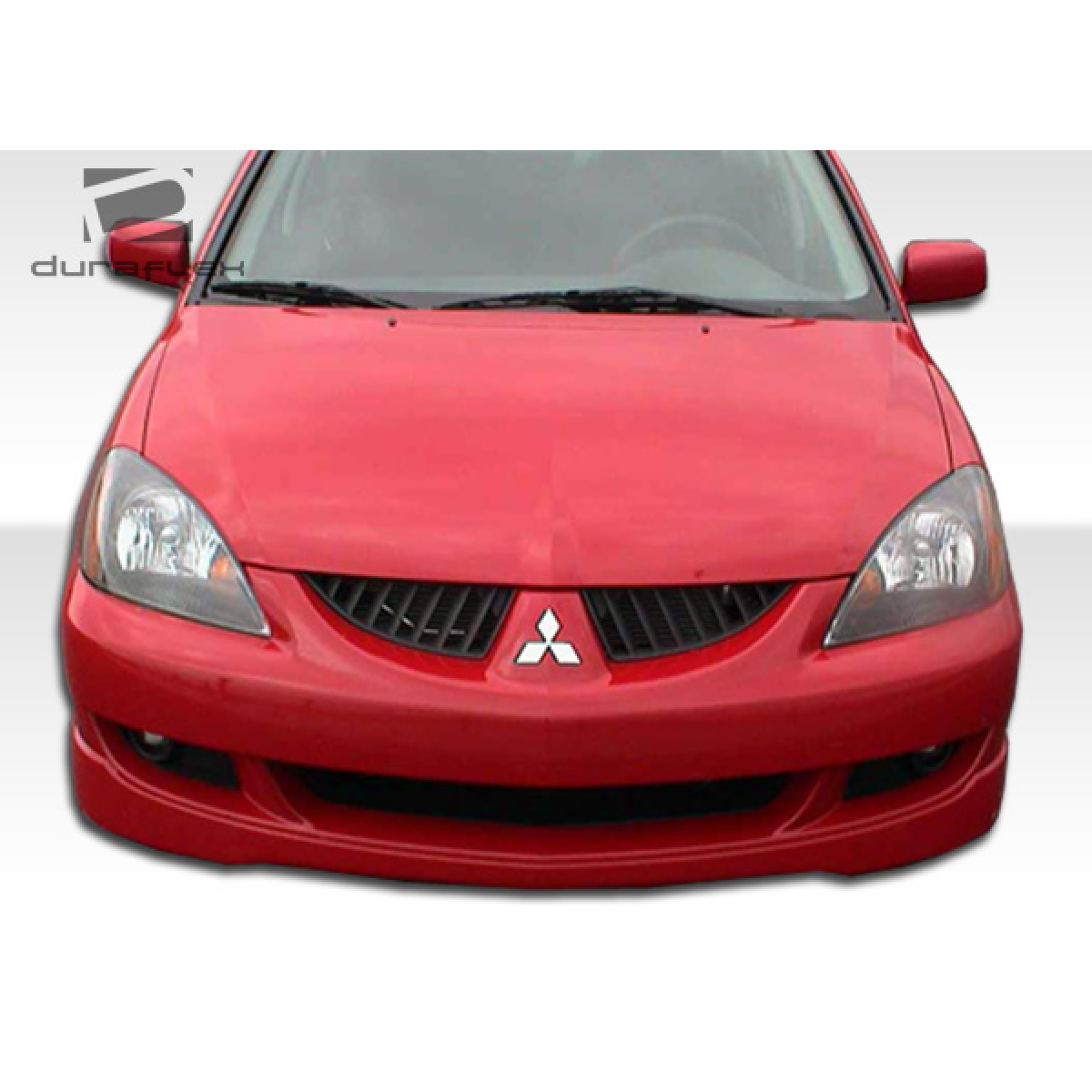 Modify your Mitsubishi Lancer 2004 with our Exterior/Front Bumpers or Lips - Front view at eye level of vehicle part