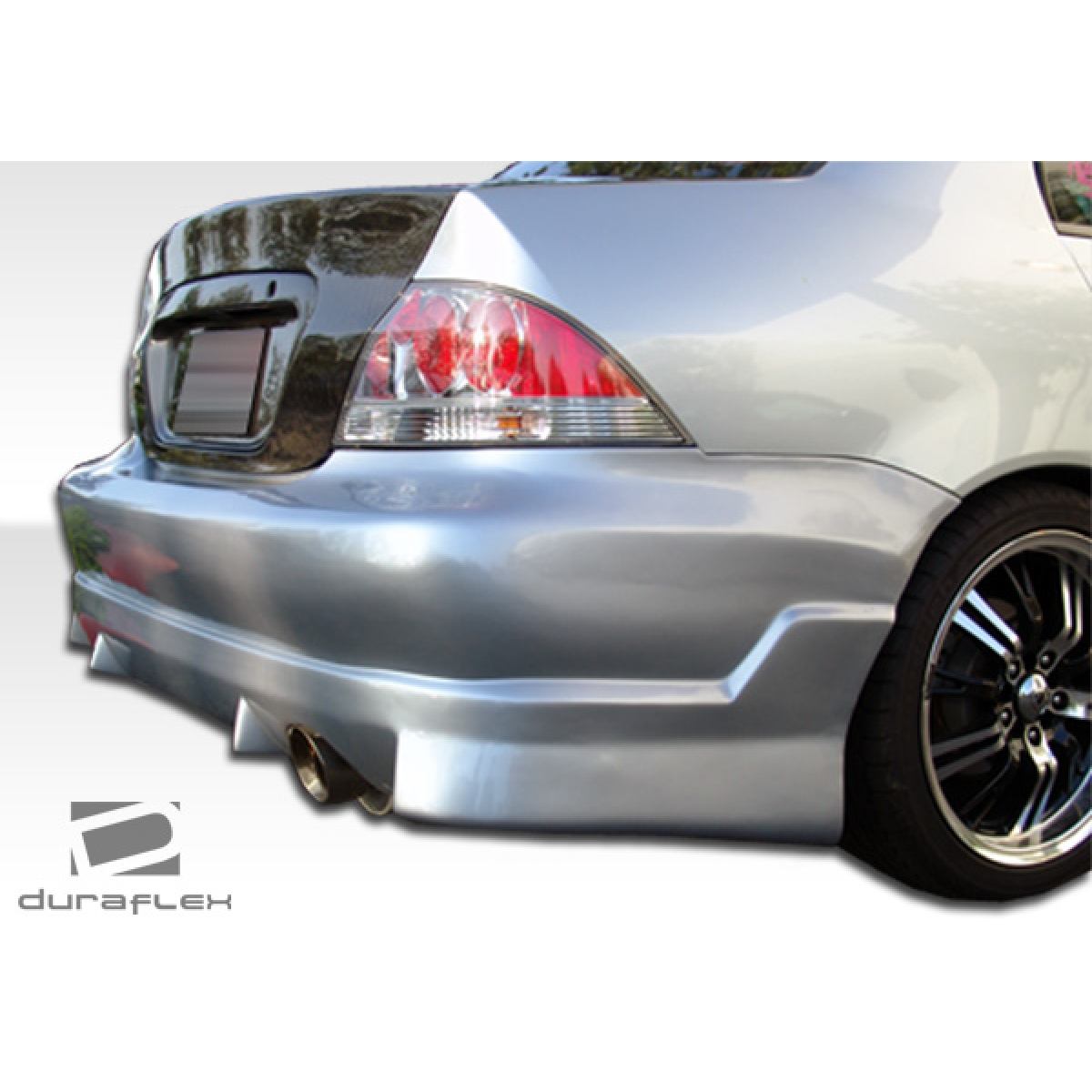 Modify your Mitsubishi Lancer 2004 with our Exterior/Complete Body Kits - Rear angle view of bumper on Mitsubishi Lancer