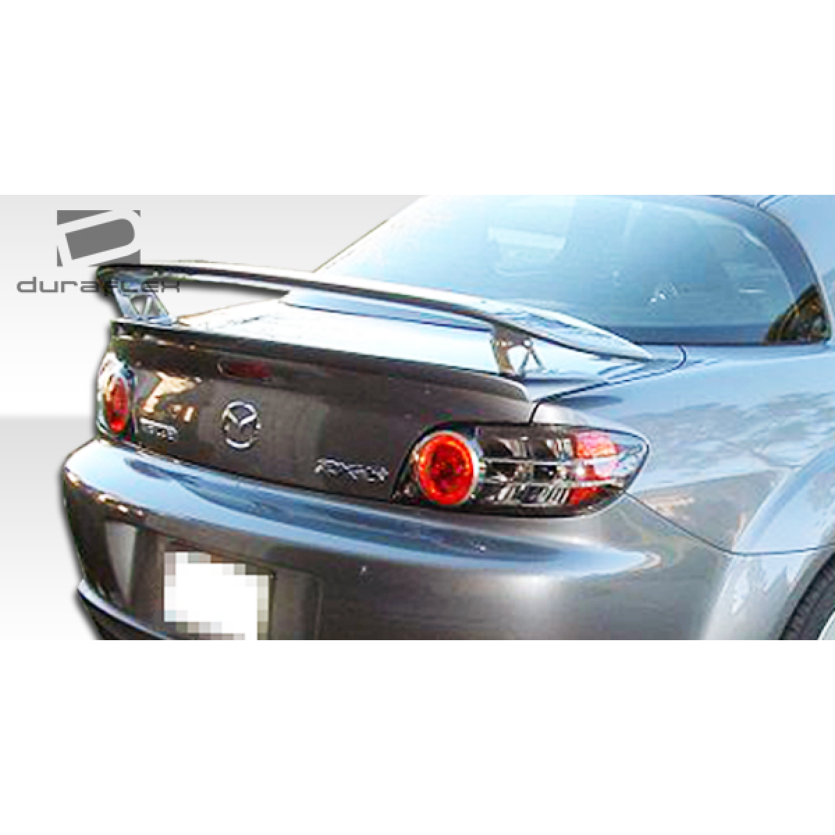 Modify your Mazda RX-8 2004 with our Exterior/Wings - Image shows rear view from a low angle