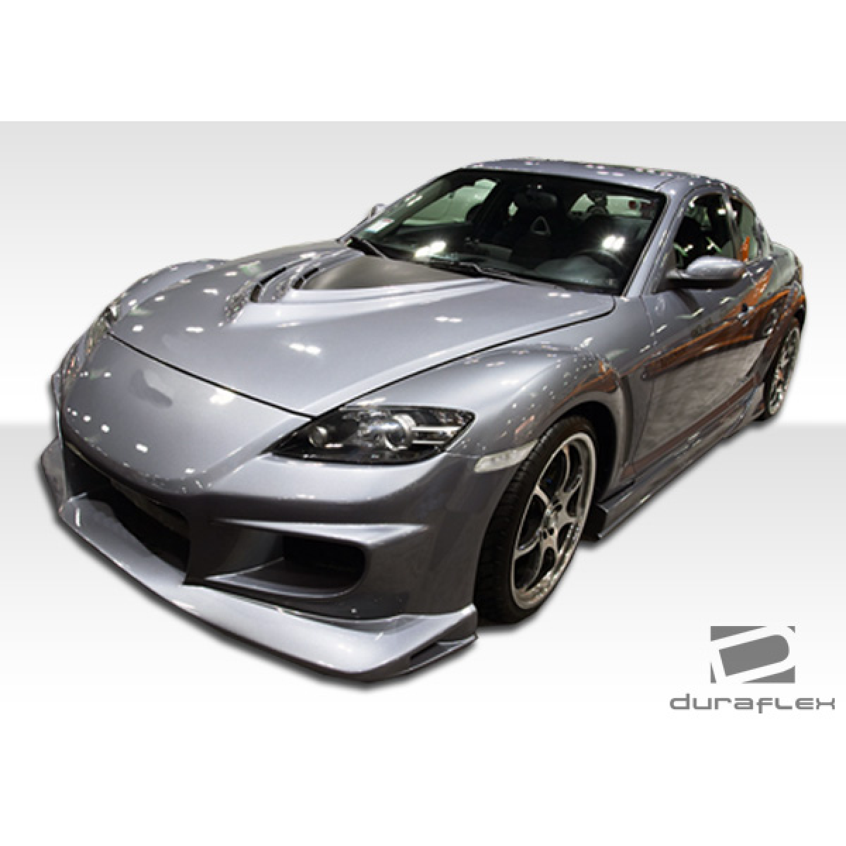 Modify your Mazda RX-8 2004 with our Exterior/Front Bumpers or Lips - Angled view showing front of the vehicle