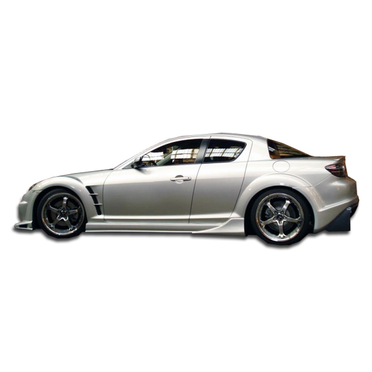 Modify your Mazda RX-8 2004 with our Exterior/Complete Body Kits - Side view of the car showing side skirts