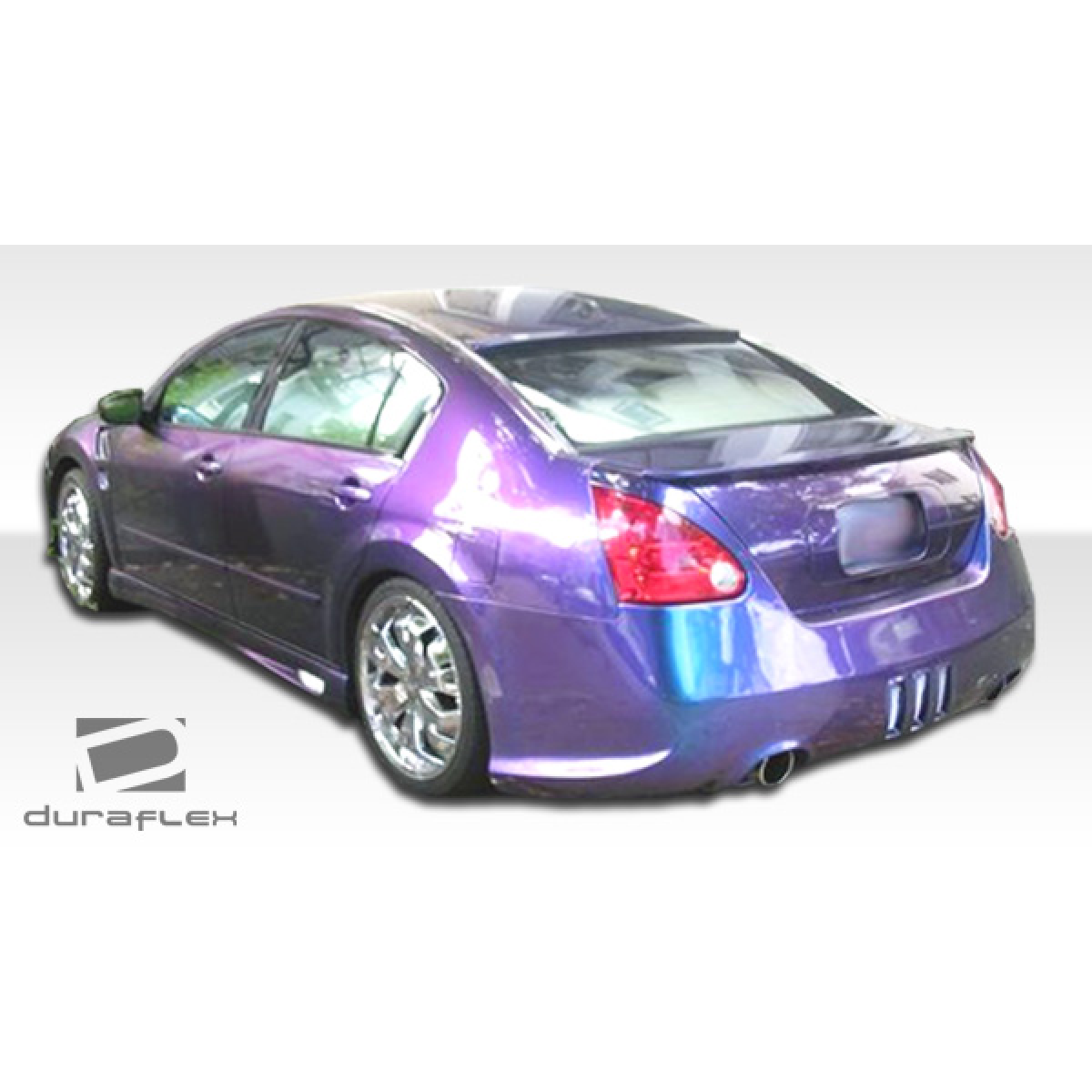 Modify your Nissan Maxima 2004 with our Exterior/Rear Bumpers or Lips - Image shows vehicle at a rear three quarter angle