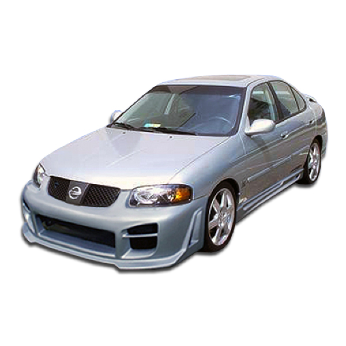 Modify your Nissan Sentra 2004 with our Exterior/Front Bumpers or Lips - Front angle view of the vehicle