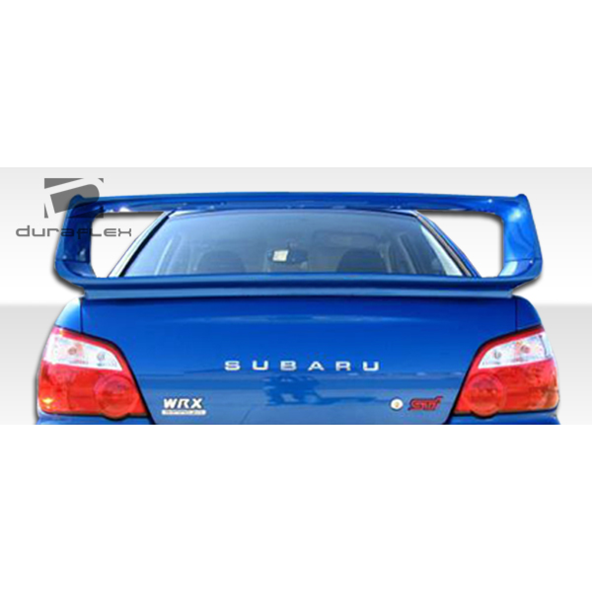 Modify your Subaru Impreza 2002 with our Exterior/Wings - Rear view of the vehicle at eye level