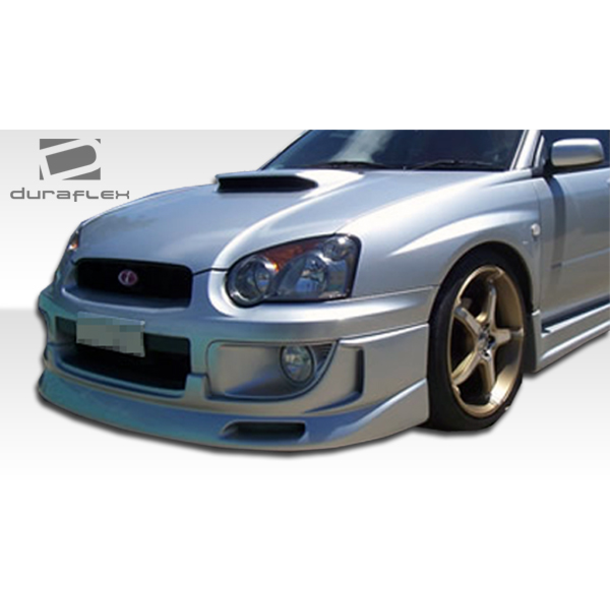 Modify your Subaru Impreza 2004 with our Exterior/Front Bumpers or Lips - Front angle showing bumper and lip design