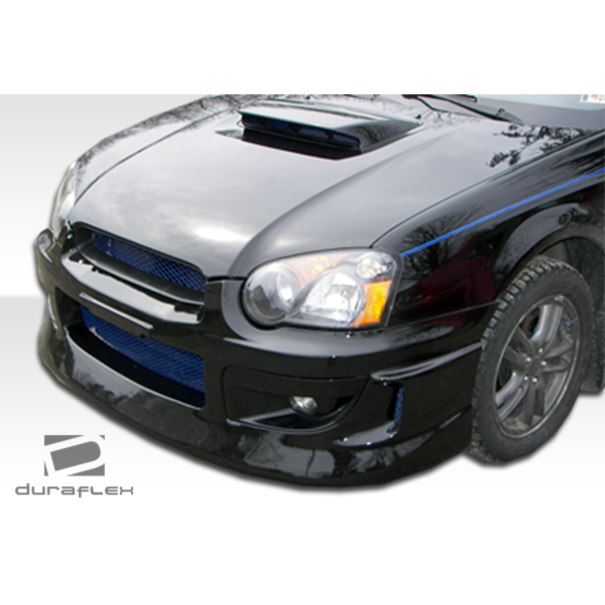 Modify your Subaru Impreza 2004 with our Exterior/Front Bumpers - Front view showing angle of front bumper part