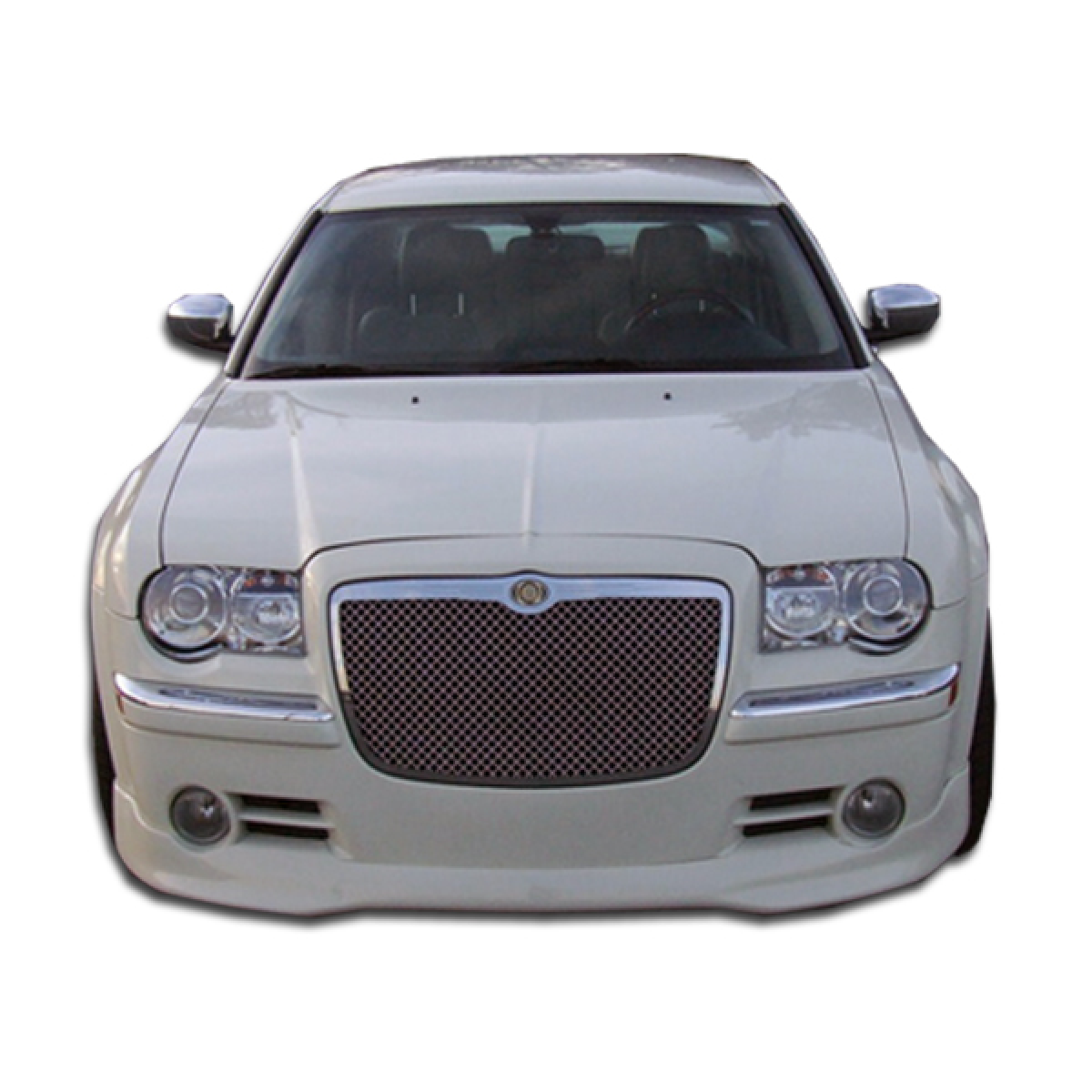 Modify your Chrysler 300 2005 with our Exterior/Front Bumpers or Lips - Front view of the vehicle at a zero degree angle