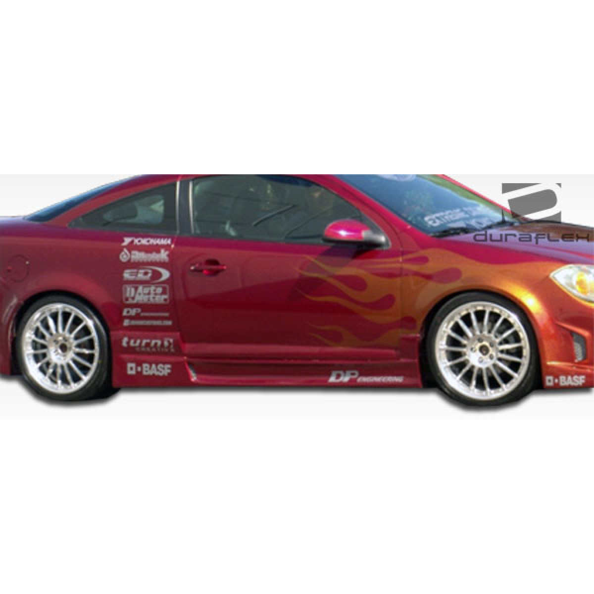 Modify your Pontiac G5 2007 with our Exterior/Complete Body Kits - Side angle view of vehicle showing side skirts