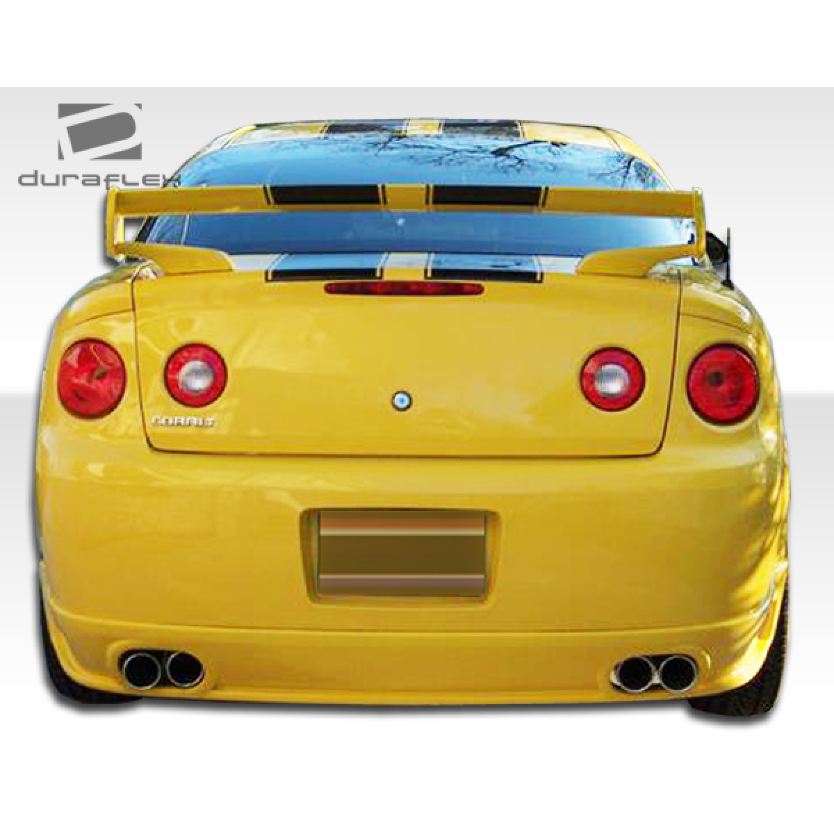 Modify your Chevrolet Cobalt 2005 with our Exterior/Wings - Rear view angle of vehicle showing trunk lid spoiler