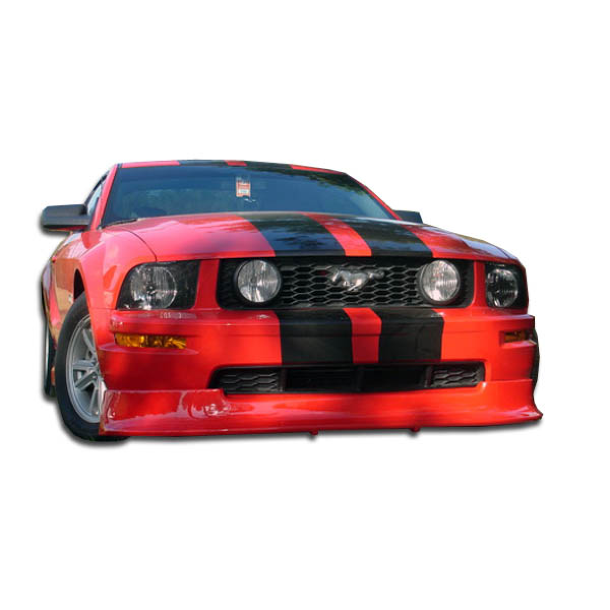 Modify your Ford GT 2005 with our Exterior/Front Bumpers or Lips - Front view angle of a vehicle