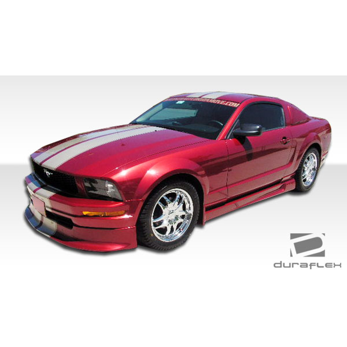 Modify your Ford Mustang 2005 with our Exterior/Side Skirts - Front three quarter view of the vehicle