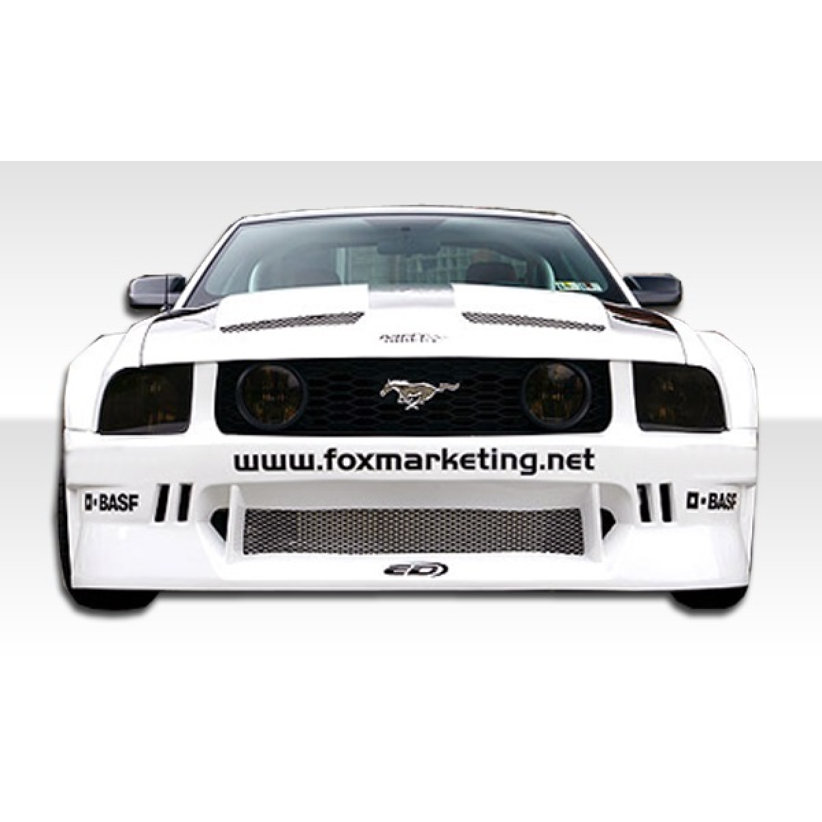 Modify your Ford Mustang 2005 with our Exterior/Front Bumpers or Lips - Front view of bumper at eye level angle