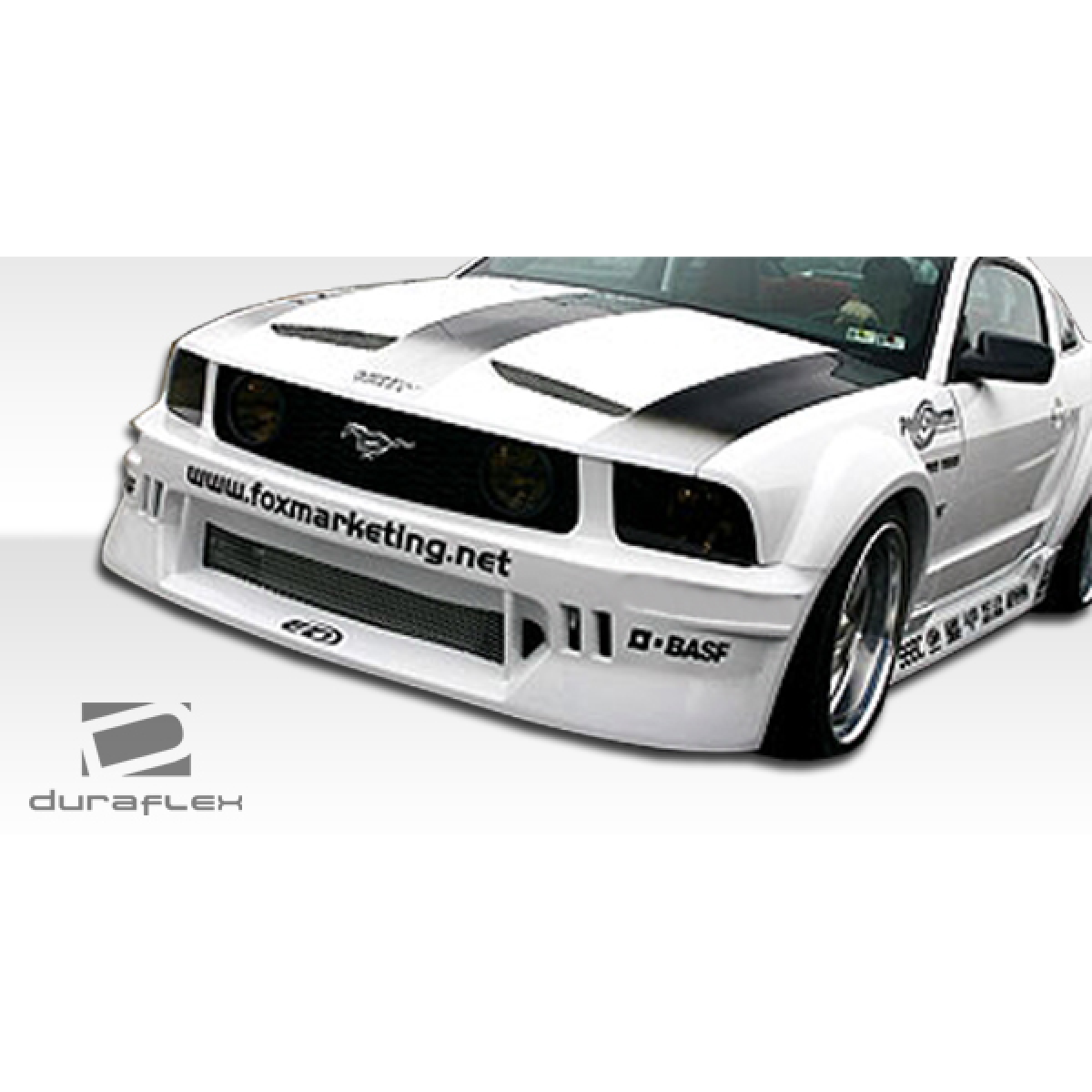 Modify your Ford Mustang 2005 with our Exterior/Fenders - Front angle view of a modified car fender