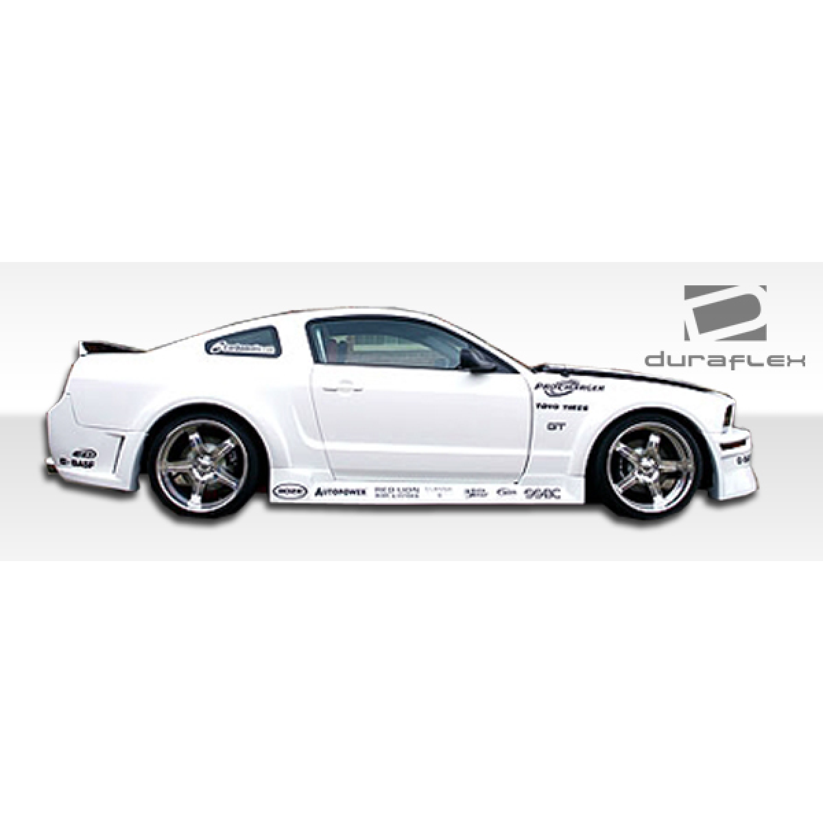 Modify your Ford Mustang 2005 with our Exterior/Fenders - Side angle view of modified Mustang vehicle