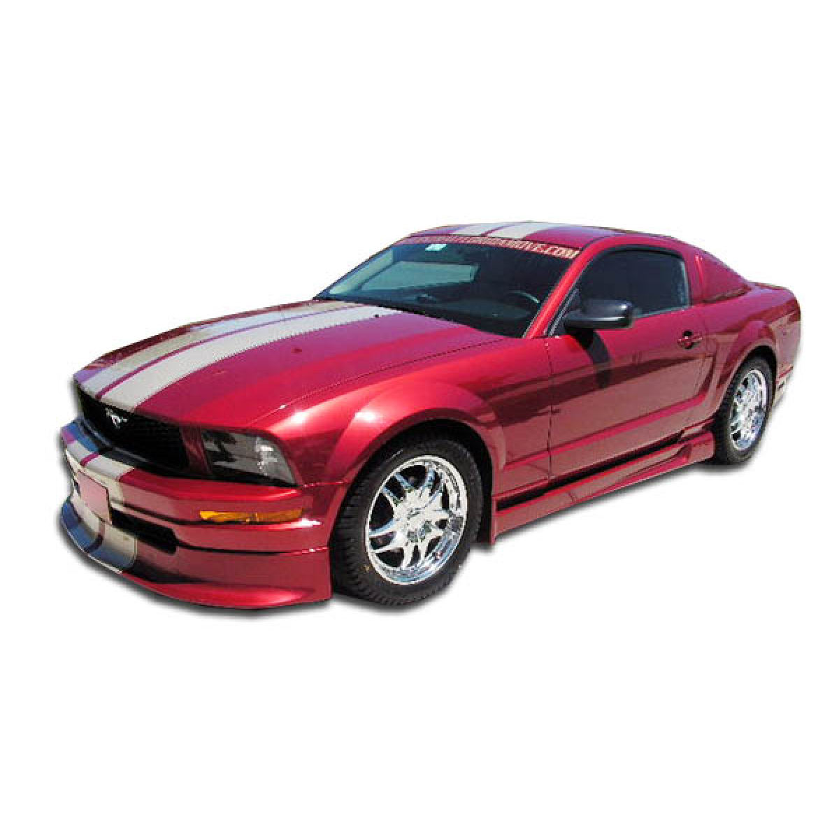 Modify your Ford Mustang 2005 with our Exterior/Front Bumpers or Lips - Angled view showing front and side of vehicle