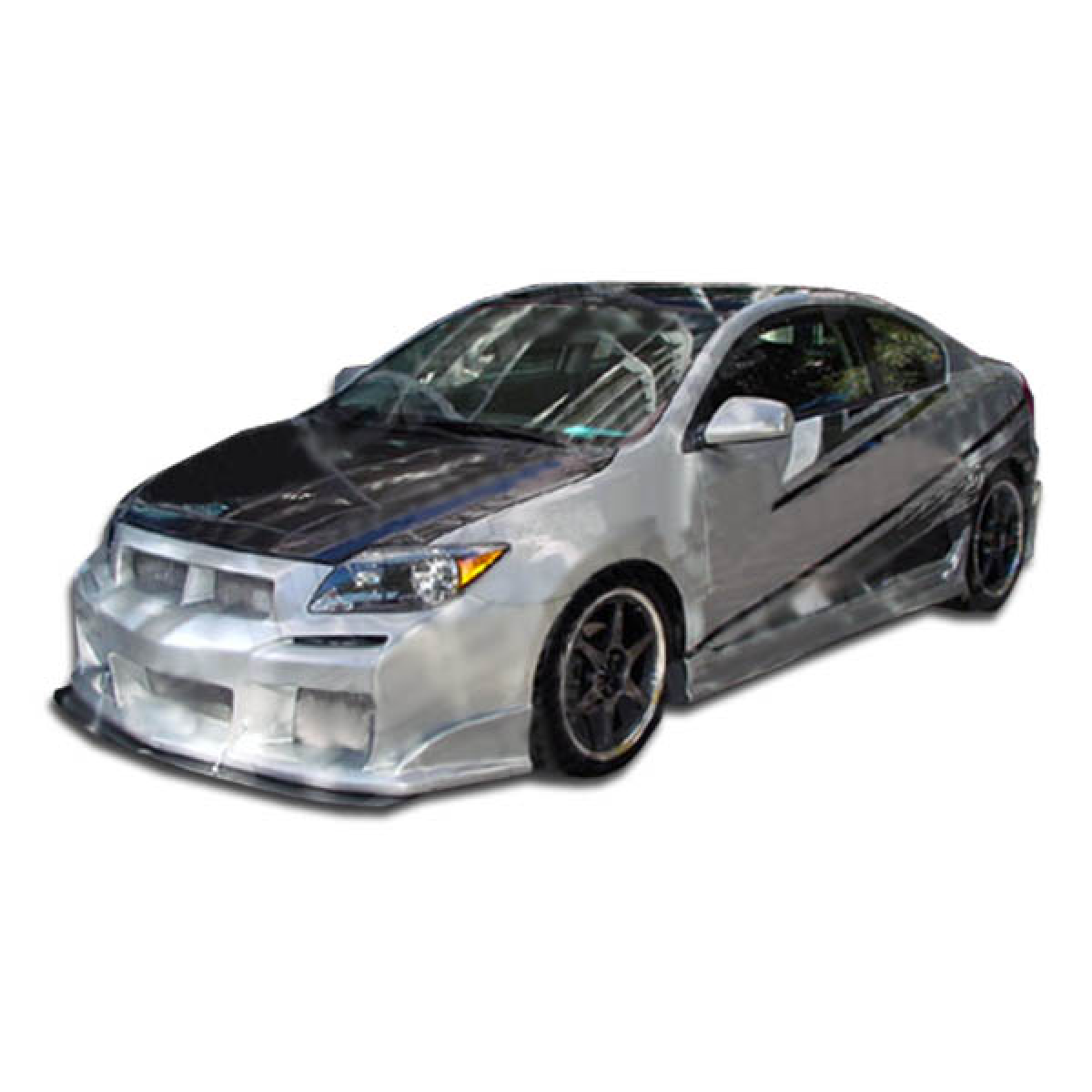 Modify your Scion tC 2005 with our Exterior/Front Bumpers or Lips - Angled view of front bumper and vehicle body