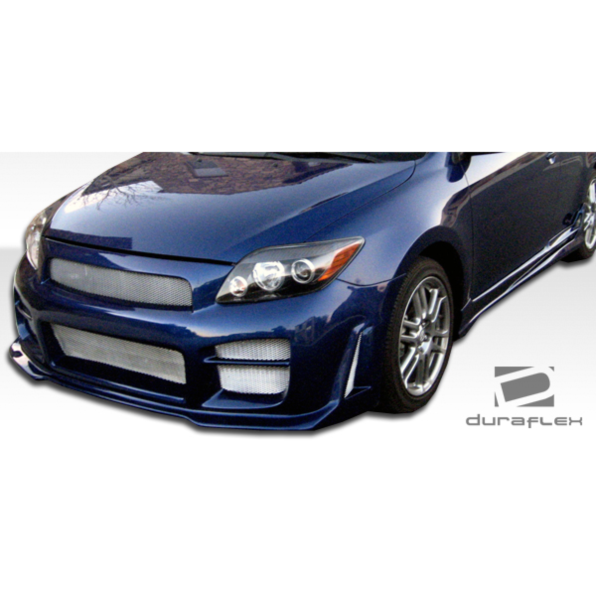 Modify your Scion tC 2005 with our Exterior/Side Skirts - Front angle showing side skirts on the vehicle