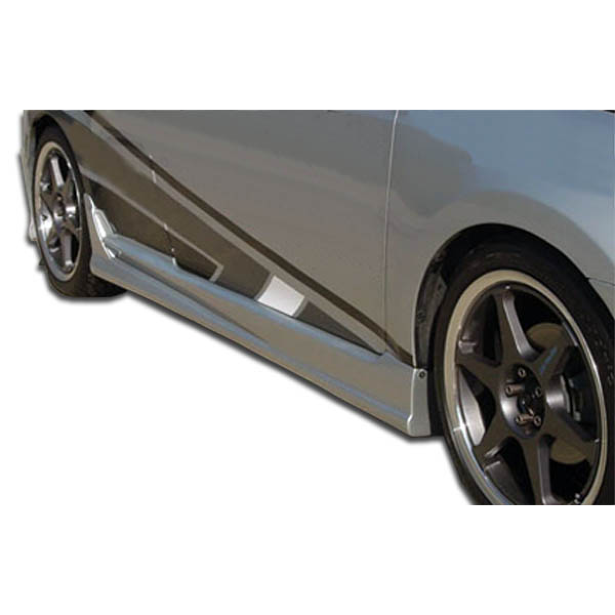 Modify your Scion tC 2005 with our Exterior/Side Skirts - Side view showing low angle of side skirts