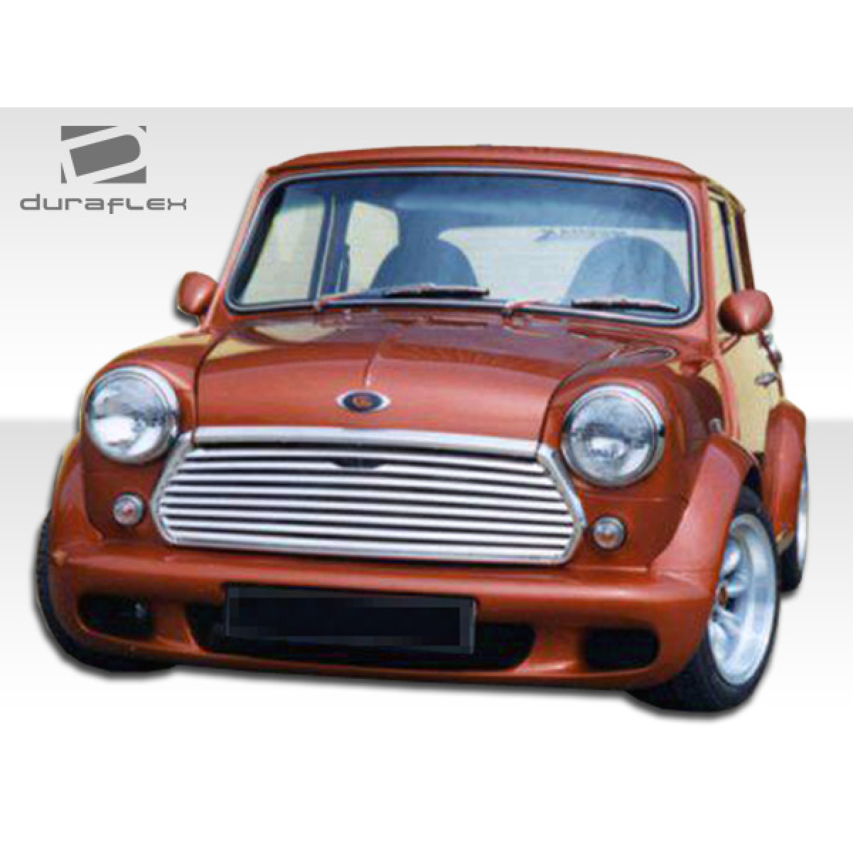 Modify your Mini Cooper 1959 with our Exterior/Fenders - Front angle view of a Mini Cooper vehicle