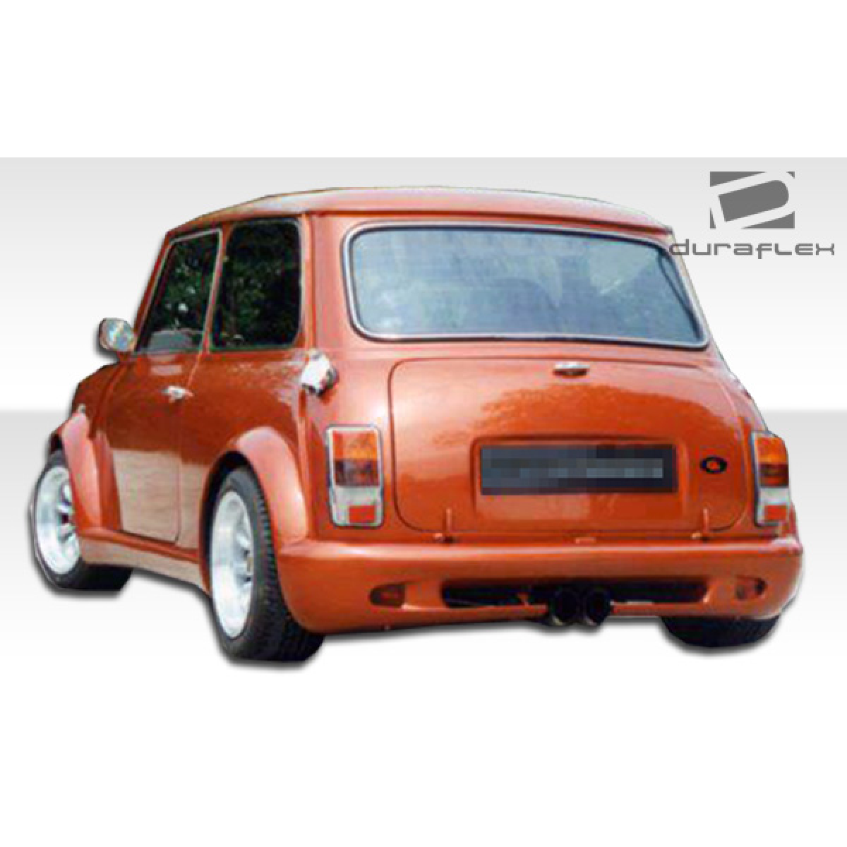 Modify your Mini Cooper 1959 with our Exterior/Fenders - Rear angle view of Mini Cooper fender flares