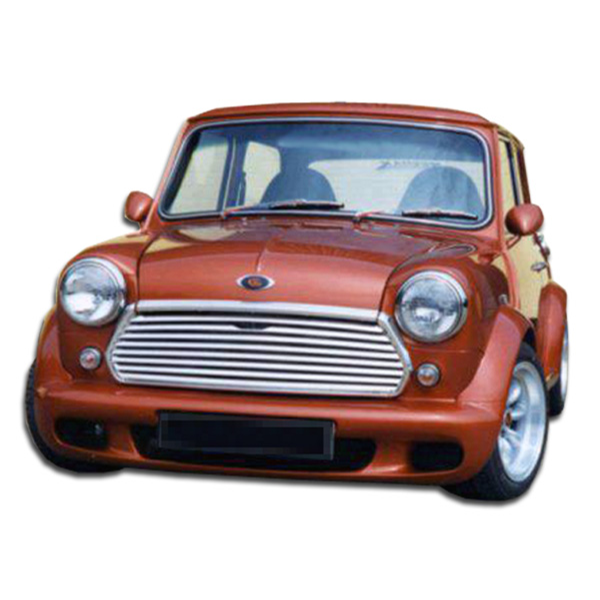 Modify your Mini Cooper 1959 with our Exterior/Front Bumpers or Lips - Front angle view of Mini Cooper vehicle