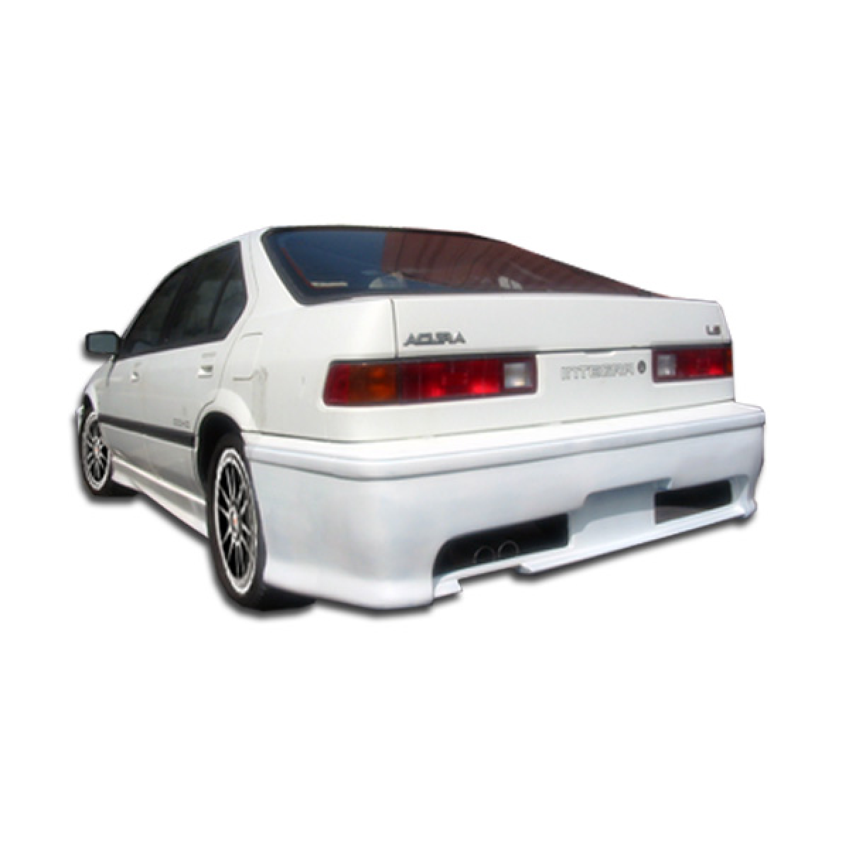 Modify your Acura Integra 1986 with our Exterior/Rear Bumpers or Lips - Rear view angled slightly to the left