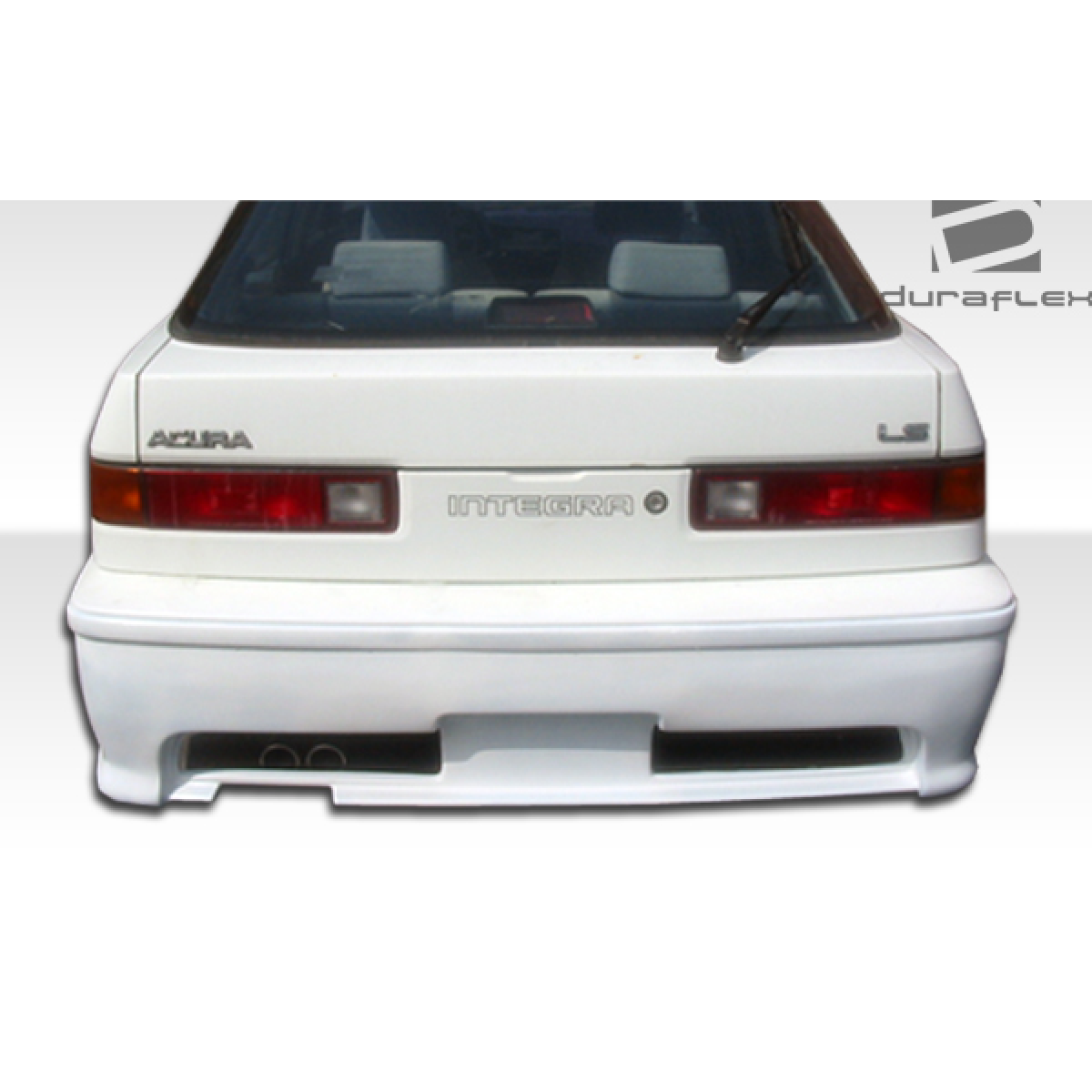 Modify your Acura Integra 1986 with our Exterior/Rear Bumpers or Lips - Rear view at a slight angle from above