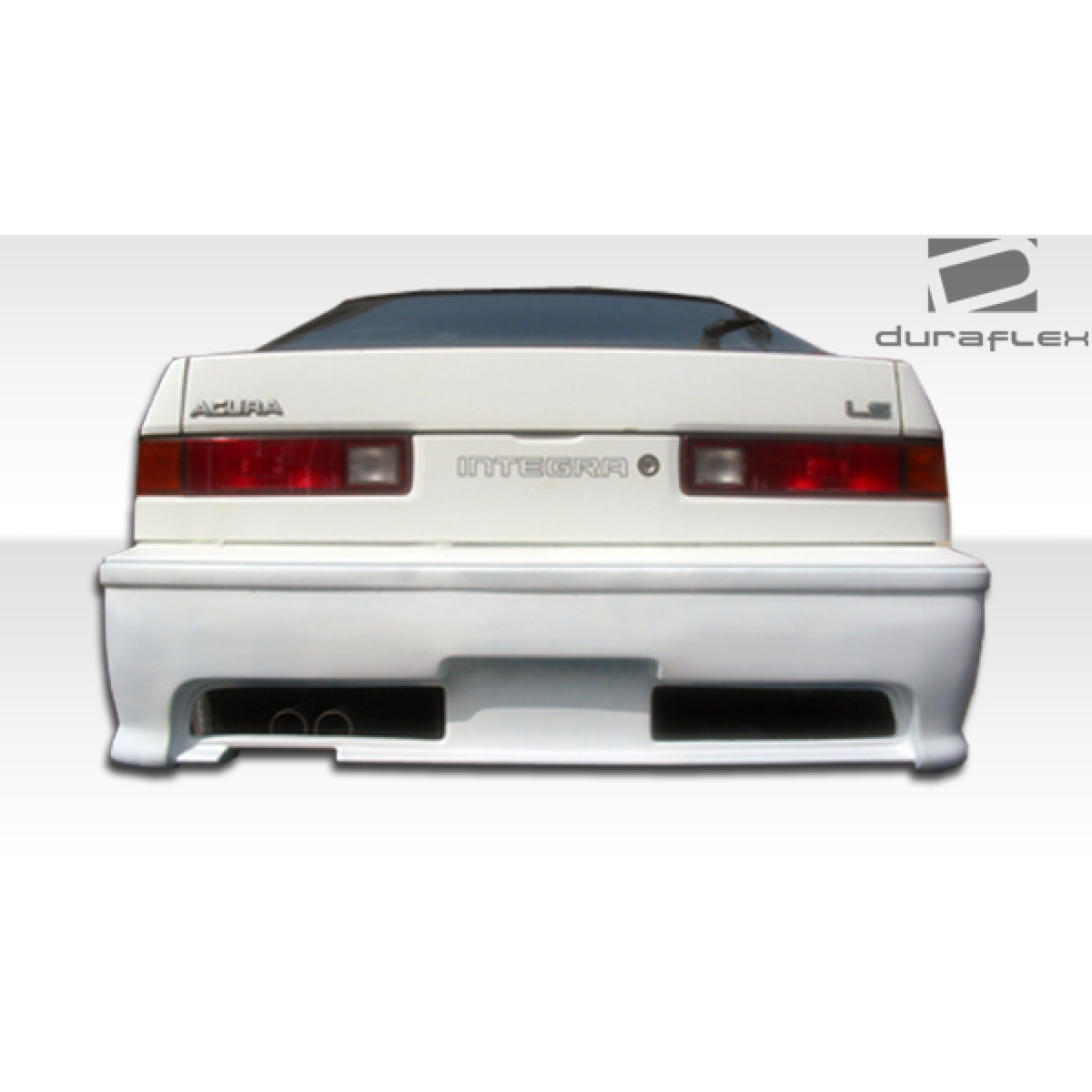 Modify your Acura Integra 1986 with our Exterior/Rear Bumpers or Lips - The image shows a rear view at a straight angle