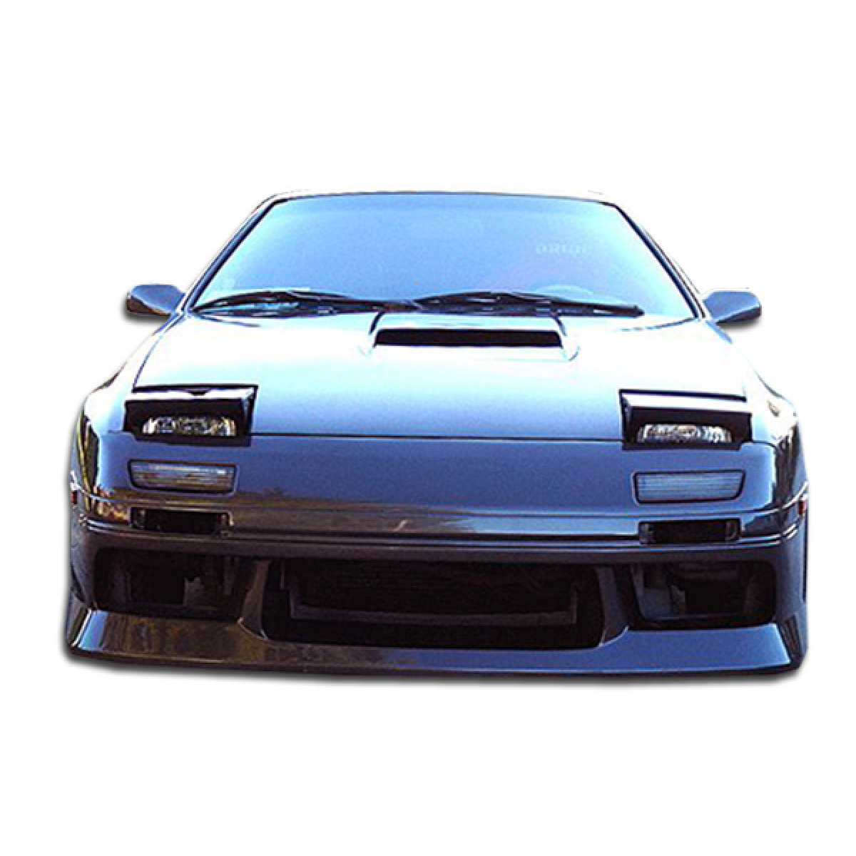 Modify your Mazda RX-7 1986 with our Exterior/Front Bumpers or Lips - Frontal view of the car at eye level