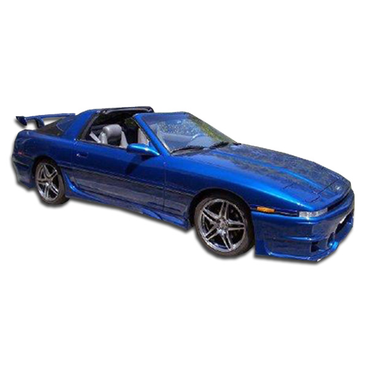 Modify your Toyota Supra 1986 with our Exterior/Side Skirts - Side angle showcasing the vehicle parts