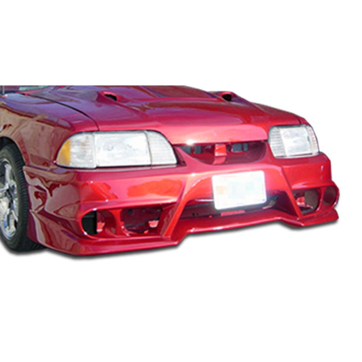 Modify your Ford Mustang 1987 with our Exterior/Front Bumpers or Lips - Angle of part viewed straight on from front