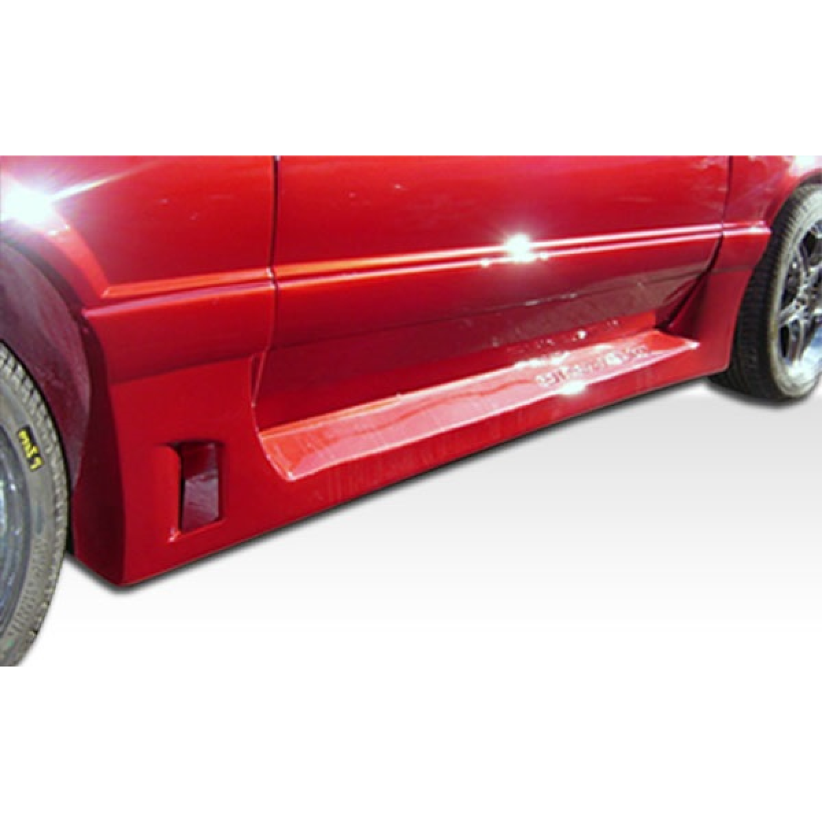 Modify your Ford Mustang 1979 with our Exterior/Side Skirts - Side view at a slight angle