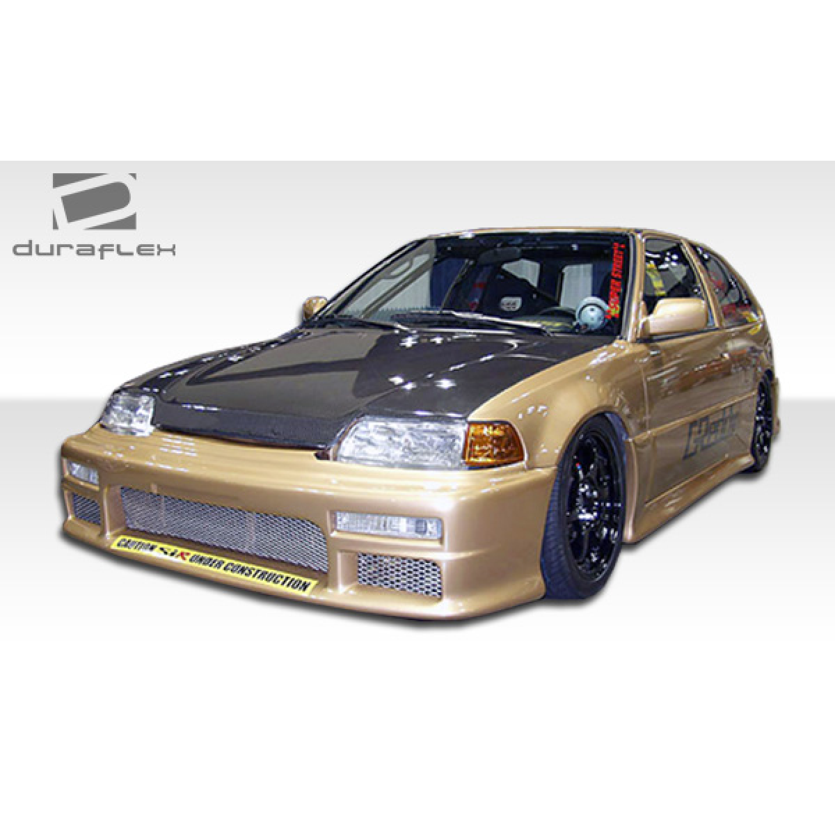 Modify your Honda Civic 1988 with our Exterior/Side Skirts - Front three quarter angle view of car