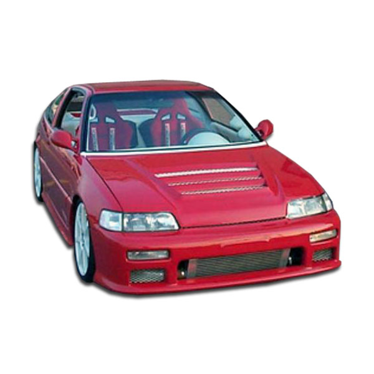Modify your Honda CRX 1988 with our Exterior/Complete Body Kits - Front angle of a modified Honda CRX car