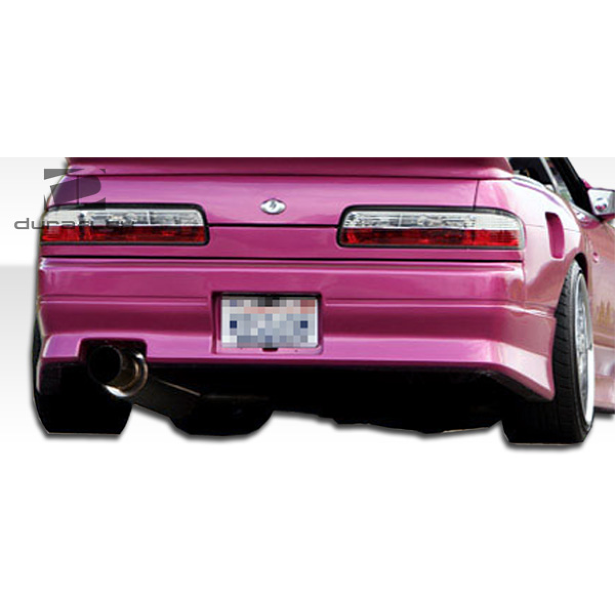 Modify your Nissan 240SX 1989 with our Exterior/Rear Bumpers or Lips - Rear view angled from slightly above and to the side