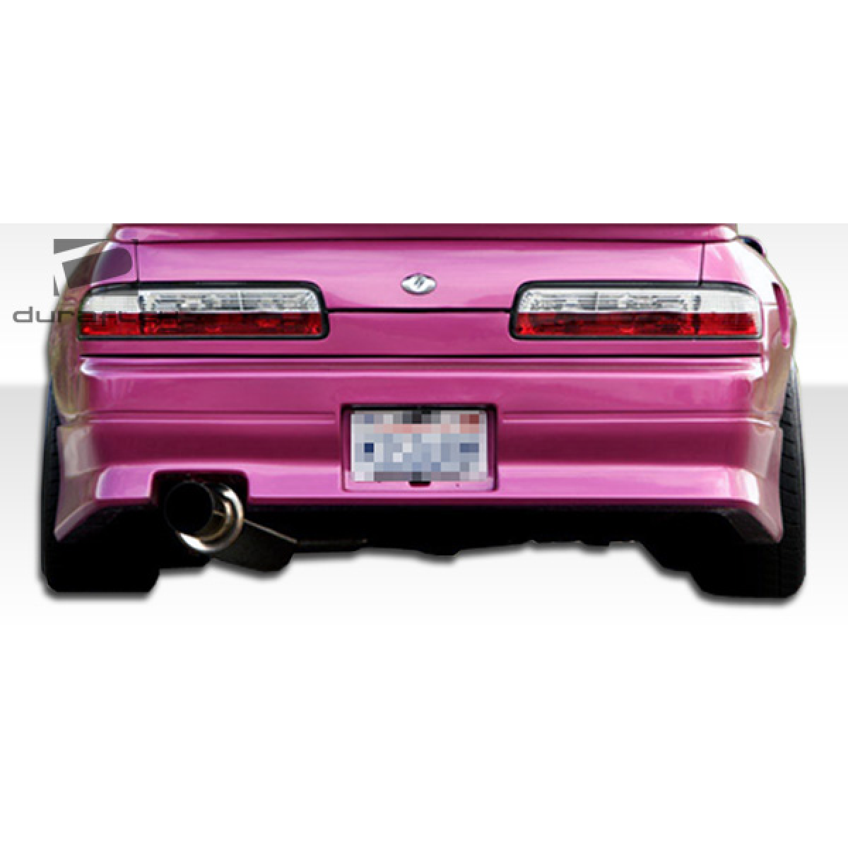 Modify your Nissan 240SX 1989 with our Exterior/Rear Bumpers or Lips - Rear view of vehicle at a straight angle