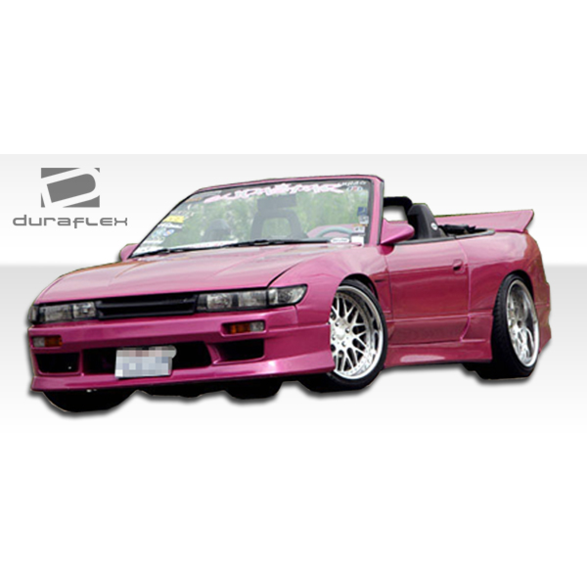 Modify your Nissan 240SX 1989 with our Exterior/Side Skirts - Car shown at a three quarter front angle