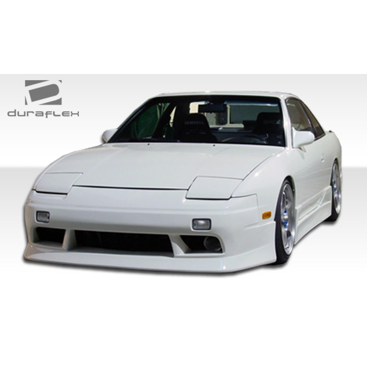 Modify your Nissan 240SX 1989 with our Exterior/Side Skirts - Front angle showing sleek sporty design