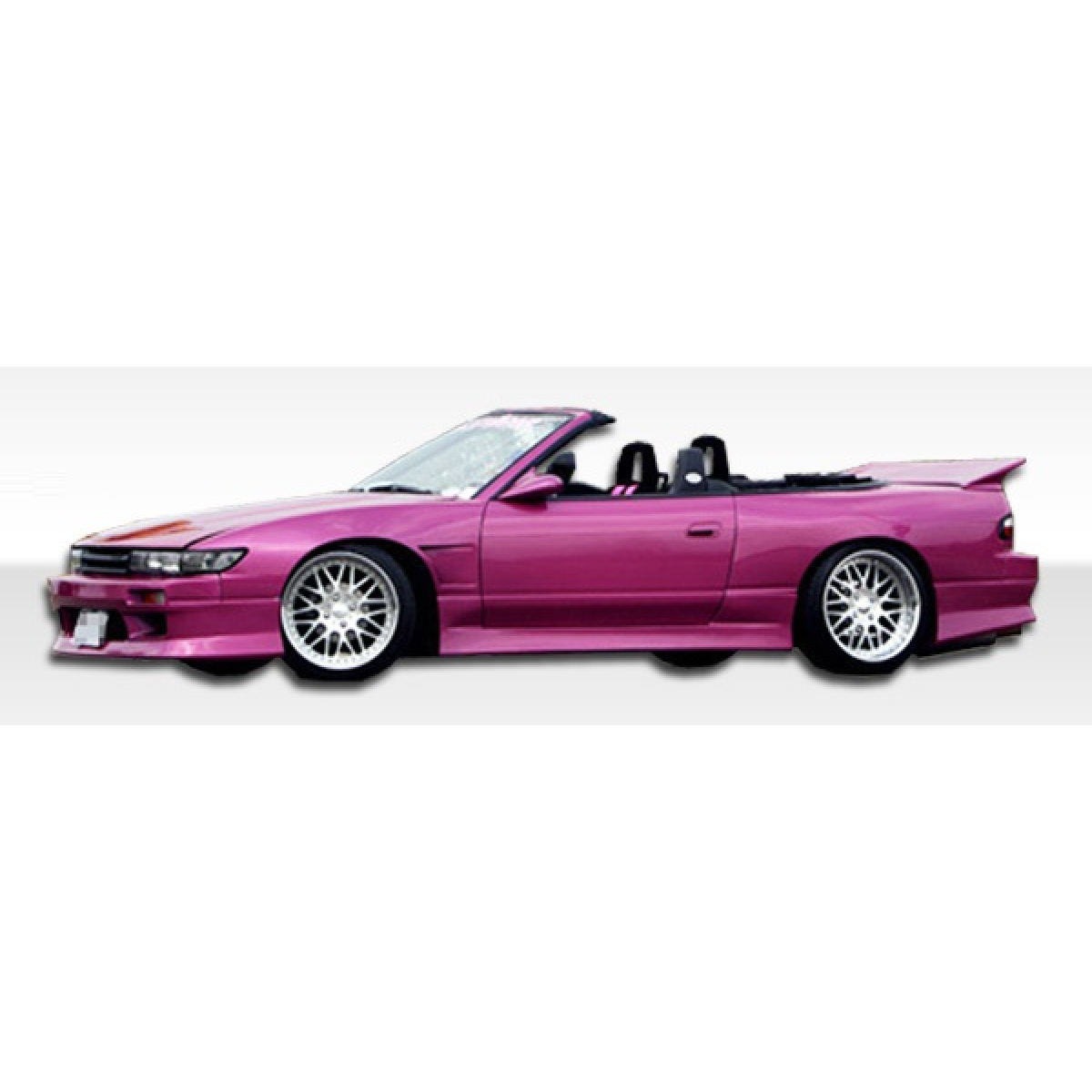 Modify your Nissan 240SX 1989 with our Exterior/Side Skirts - Side view with slight angle to the front