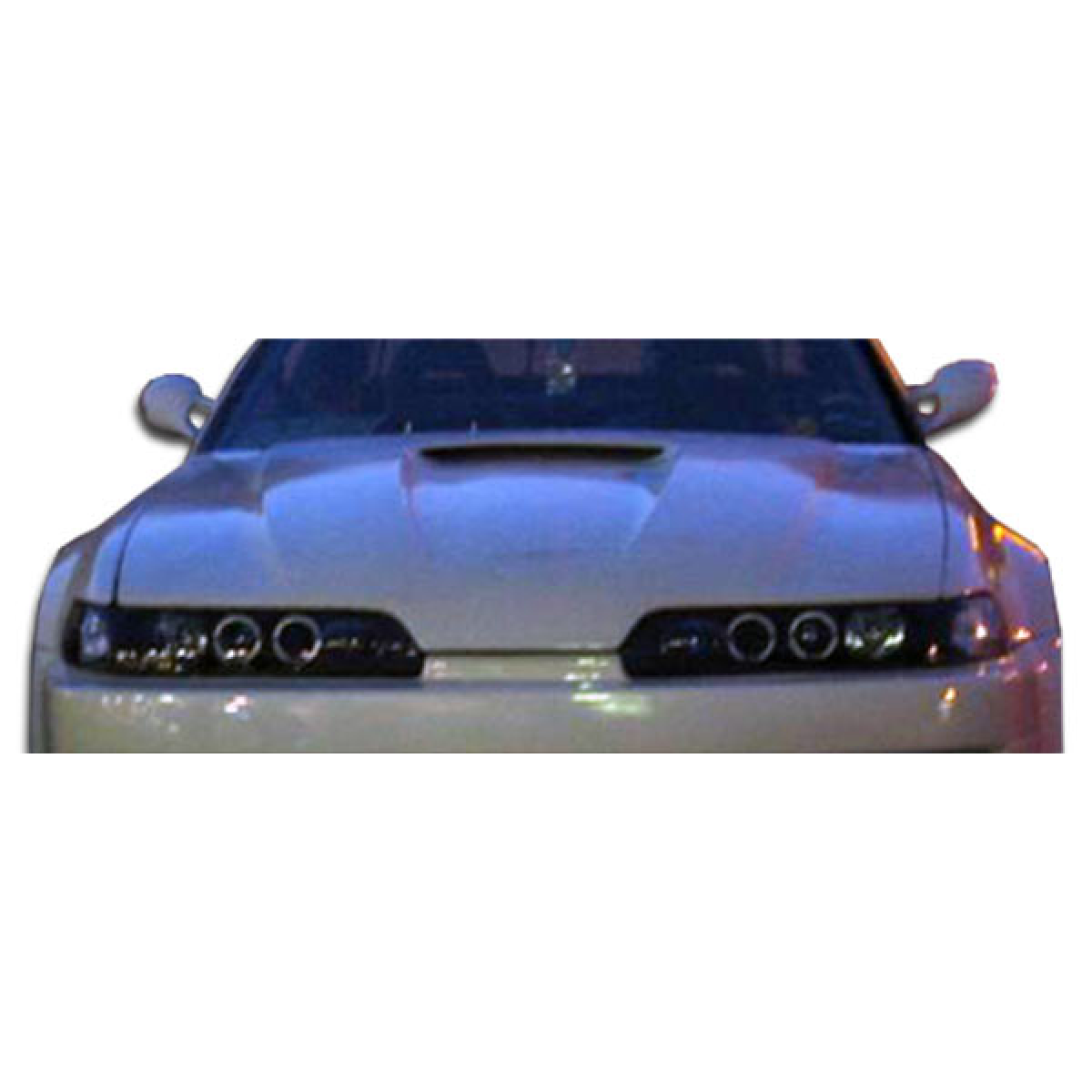 Modify your Acura Integra 1990 with our Exterior/Hoods - Front view of vehicle hood at slight angle