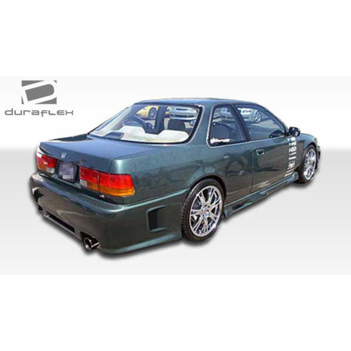 Modify your Honda Accord 1990 with our Exterior/Rear Bumpers or Lips - Rear angle view of the vehicle showing the bumper