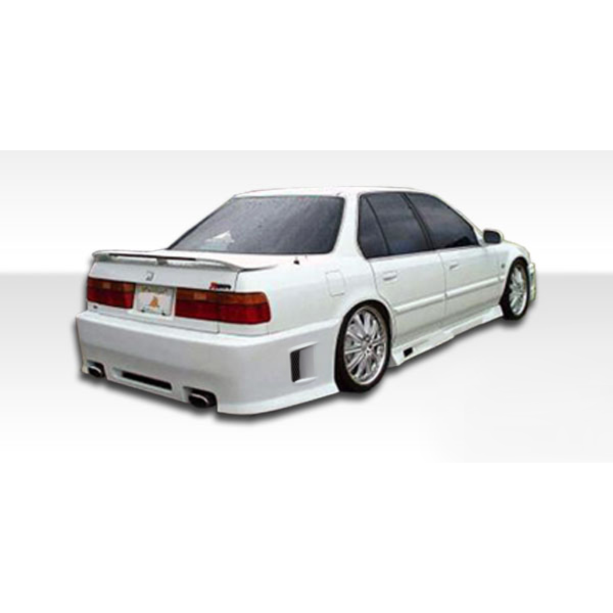 Modify your Honda Accord 1990 with our Exterior/Rear Bumpers or Lips - Rear three quarter view from slightly above