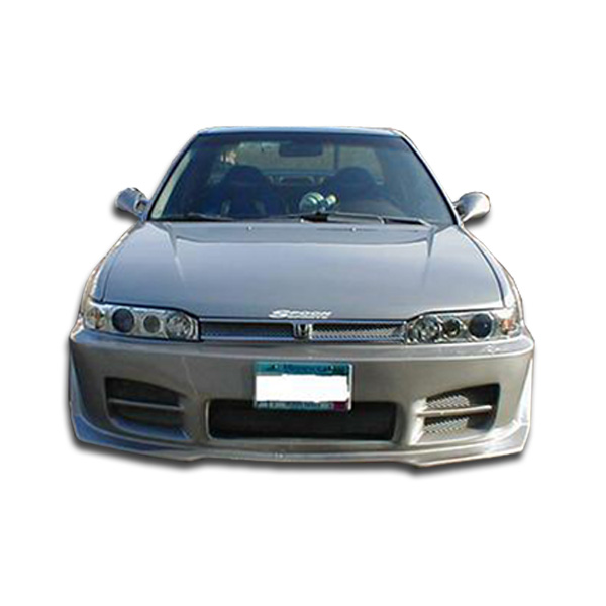 Modify your Honda Accord 1990 with our Exterior/Front Bumpers or Lips - Frontal view of the car at a straight angle