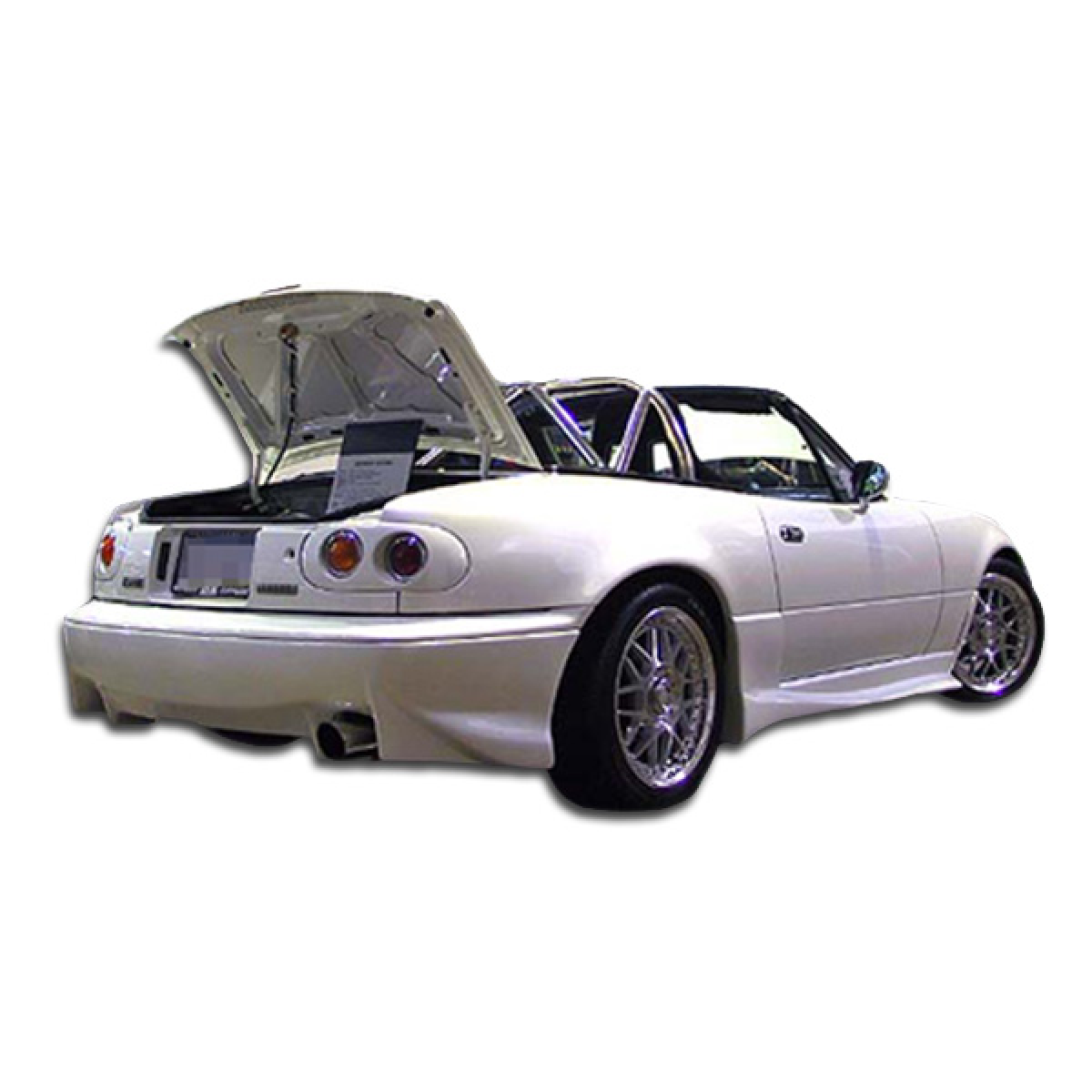 Modify your Mazda Miata 1990 with our Exterior/Rear Bumpers or Lips - Rear angle showcasing rear bumper and trunk