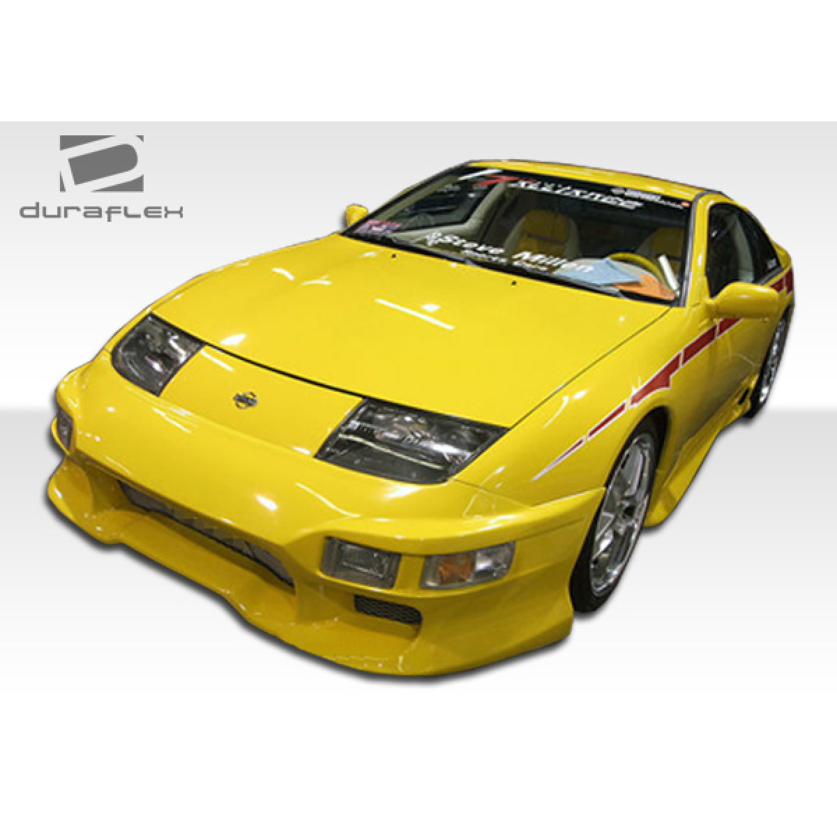 Modify your Nissan 300ZX 1990 with our Exterior/Side Skirts - Front view at a slightly angled perspective