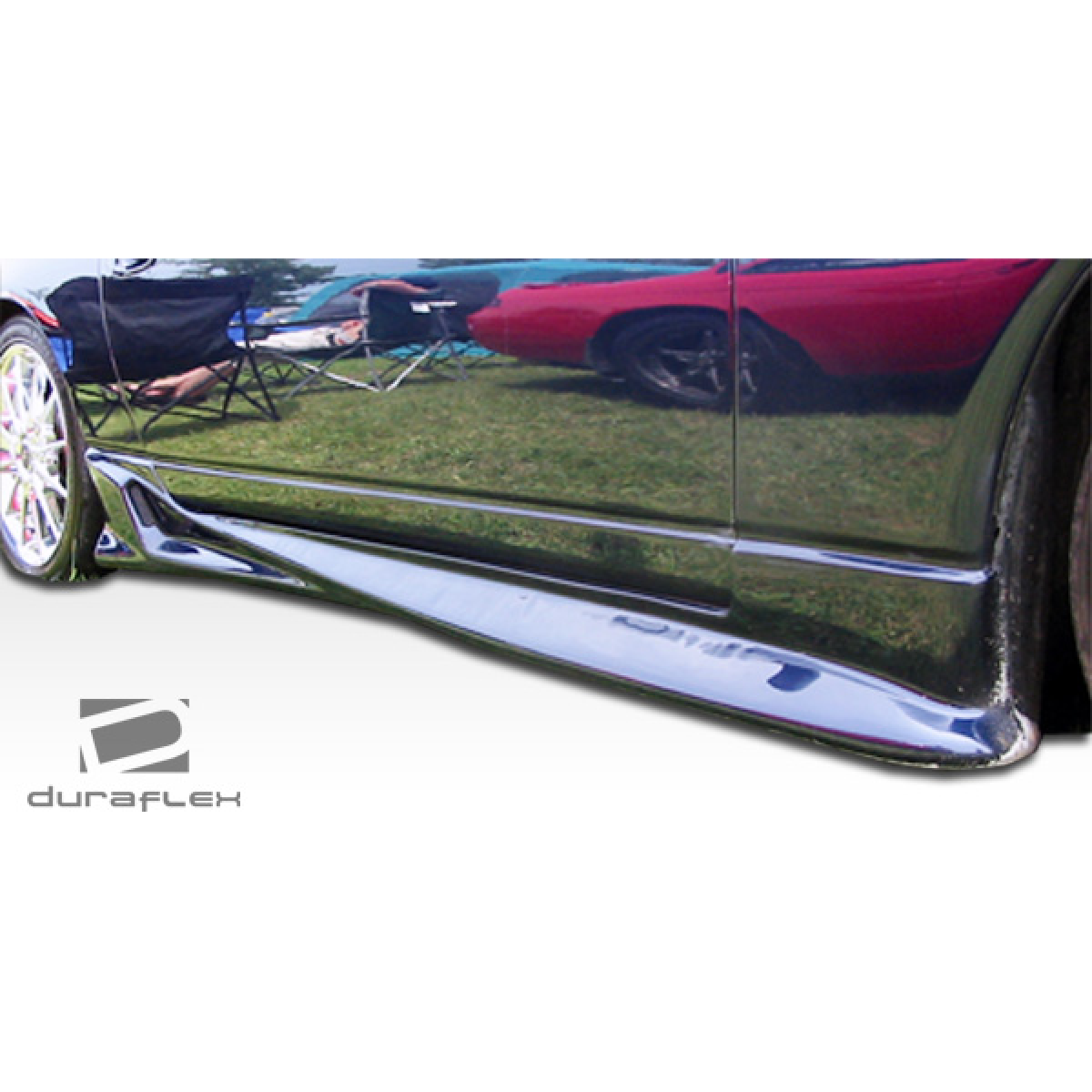 Modify your Nissan 300ZX 1990 with our Exterior/Side Skirts - Side view of side skirts on vehicle