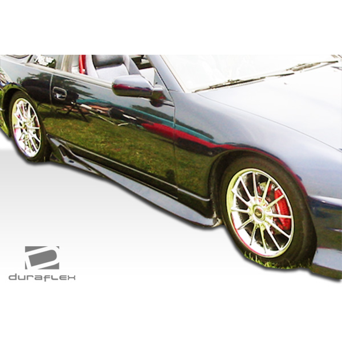 Modify your Nissan 300ZX 1990 with our Exterior/Side Skirts - Side view showing side skirts attachment angle